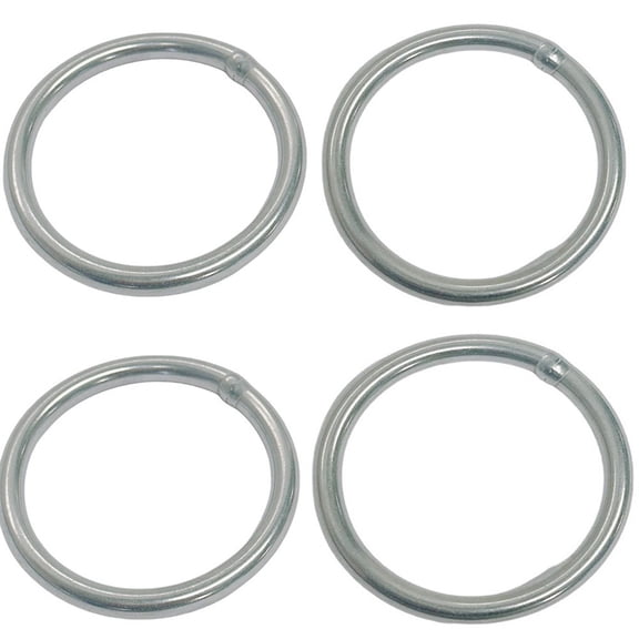 4 Pcs 1120 Lb WLL Marine Stainless Steel Round Ring Link Connect 5/32" x 1-3/16"