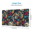 thumbnail image 3 of ZICANCN Gaming Mouse Pad, Vintage Skull Snake Flora Large Mouse Mat Desk Pad, Keyboard Mouse Mat, 15.8x29.5 inch, 3 of 9