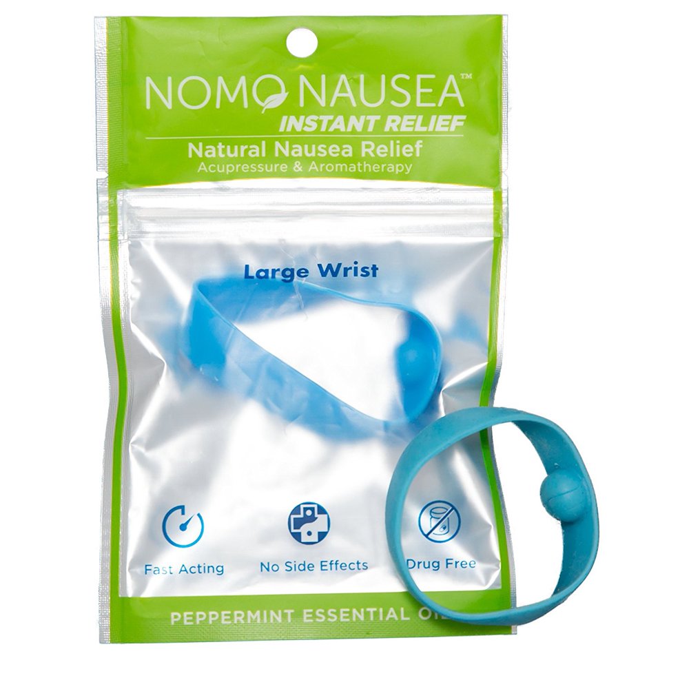 NoMo Nausea Instant Relief Large Blue Aromatherapy AntiNausea Bands with Acupressure Walmart