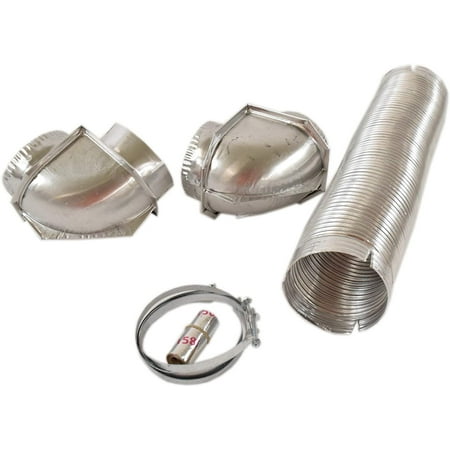 Smart Choice - Semi-Rigid Dryer Vent Kit Required for Hook-Up - Silver