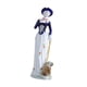thumbnail image 5 of Estatua de cerámica de dama y perro, figura de niña, estatua elegante de porcelana para escritorio Estilo A, 5 of 9