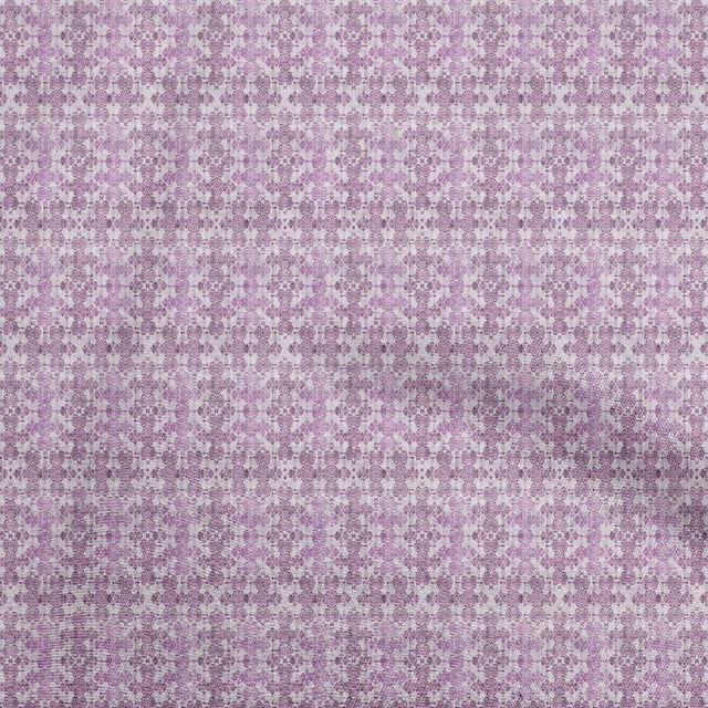 oneOone Georgette Viscose Purple Fabric Asian Kilim Fabric For Sewing Printed Craft Fabric By The Yard 42 Inch Wide