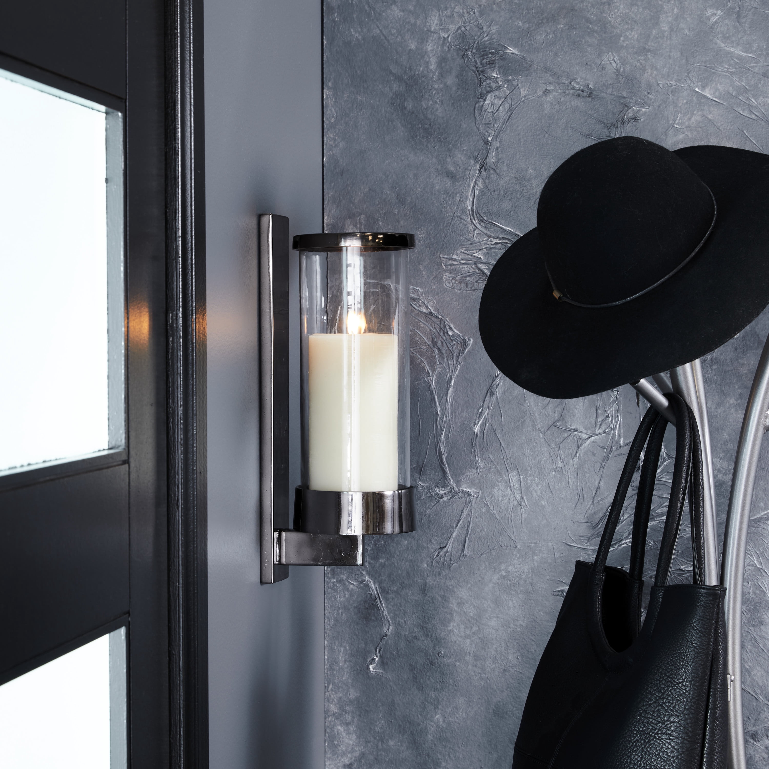 DecMode Gray Aluminum Wall Sconce