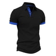thumbnail image 4 of Mens Polos Shirts Short Sleeve , Button Up Golf Polos Shirt Contrast Color Tshirts Regular Fit Tennis T-Shirts Breathable Summer Casual Tee Tops Turn-Down Collar Pullover, 4 of 7