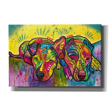 Epic Graffiti 'Dofka And Stella' by Dean Russo, Giclee Canvas Wall Art, 18"x12"