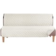 thumbnail image 1 of Pet Sofa Protector Non-Slip Elastic Band Waterproof Sofa Cover (Futon, Ivory/Beige), 1 of 6