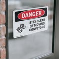 thumbnail image 4 of (2 Pack) Stay Clear Of Moving Conveyors OSHA Danger Sign 14 Inch X 10 Inch Vinyl Label Decal Sticker Weather Resistant, UV Protected for Workplace, Business, and Construction Site, Made, 4 of 7
