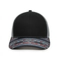 thumbnail image 3 of Outdoor Cap OC771P Slight Pre-Curved Sublimated Visor-Black/Light Grey/Aqua, 3 of 8