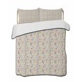 thumbnail image 2 of Quilts Twin Size, Pink Yellow Flower Soft Comforter Bedding Set for Bed, Spring Floral Summer Botanical Beige Lightweight Quilted Bedspread with Pillow Cover(2 Pieces) for All Season, 68x86 Inch, 2 of 6