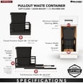 thumbnail image 3 of Rev-A-Shelf Single Pullout 35 qt. Kitchen Trash Can, Soft-Close, 5349-15DM18-118, 3 of 12