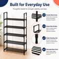 thumbnail image 2 of RLBOFLSOT 5-Tier Stackable Shoe Rack, 29.9" Metal Shoe Organizer for Closet, Entryway, Dorm, Garage, Black, 2 of 7