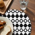 thumbnail image 3 of Bohemia Round 15 Inch Placemats Set of 4, Retro Abstract Geometric Pattern Boho Black HeatResistant Non Slip Place Mats for Dining Table, Wipeable Braided Kitchen Table Mats for Housewarming, 3 of 9