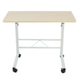 thumbnail image 6 of GoDecor Mobile Tray Table, Adjustable Sofa Side Bed Table Laptop Cart Portable Desk with Wheels Laptop Carts,Oak, 6 of 8