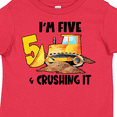 thumbnail image 4 of Inktastic I'm 5 and Crushing It Construction 5th Birthday Boys or Girls Toddler T-Shirt, 4 of 5