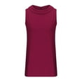 thumbnail image 4 of Besolor Summer Tank Tops for Women Casual Round Neck Sleeveless T-Shirts Solid Color Loose Basic Blouse Tees, 4 of 6