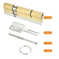 thumbnail image 3 of Uxcell 32.5/72.5 (105mm Overall) European Double Lock Cylinder with 8 Keys, 3 of 6
