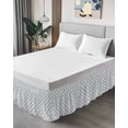 thumbnail image 4 of Abstract Blue Wrap Around Bed Skirts for Queen Bed 18" Drop, Bed Skirt with Adjustable Elastic Belt Dust Ruffle Bed Valance for Bedroom Hotel Luxury Modern Contemporary Art Vintage Bed Frame Cover, 4 of 7
