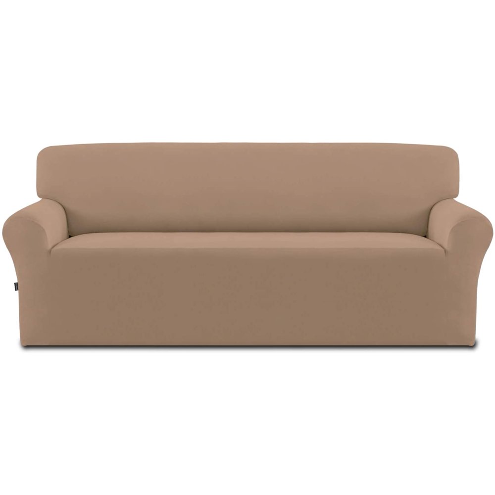 EasyGoing Super Stretch Sofa Slipcover Non Slip Couch Cover, Oversized Sofa, Camel Walmart