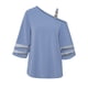 thumbnail image 5 of Blusa de un hombro Nikou Mujer con tiras de metal, 5 of 9