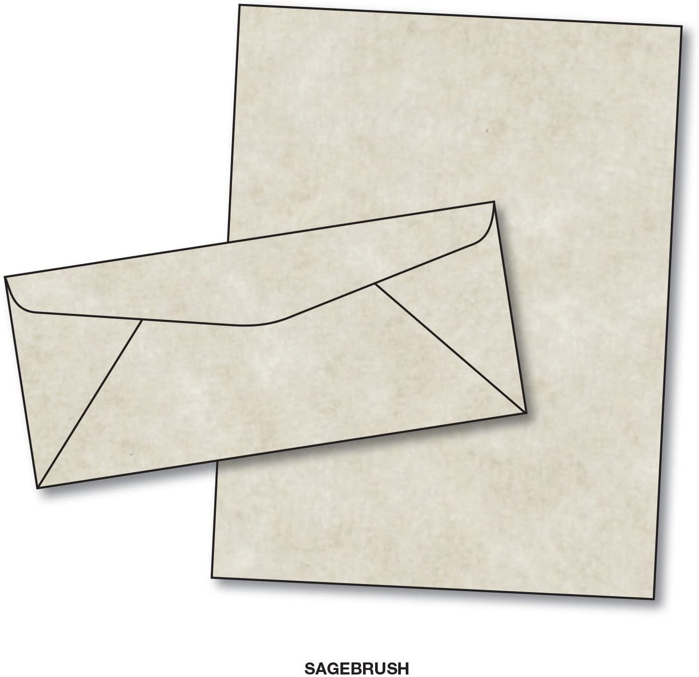 Parchment Matching Paper & Envelopes Color Sagebush 50 Sets