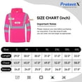 thumbnail image 2 of ProtectX 3-Pack Men's High Visibility Heavy Duty Breathable Long Sleeve Reflective Safety T-Shirts for Work Warehouse Construction, Class 3 Type R, Hoodie Pink 2X Large, 2 of 7