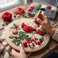 thumbnail image 6 of Christmas 3D Punch Needle Felt Art DIY Kit, Festive Wool Punch Embroidery Hoop Wall‑Hanging Craft Set, 6 of 6