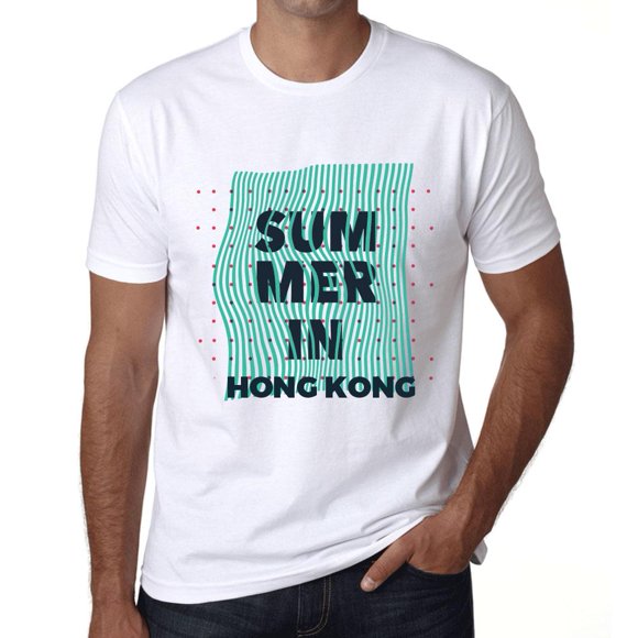 Men's Graphic T-Shirt Summer In Hong Kong Eco-Friendly Limited Edition Short Sleeve Tee-Shirt Vintage Birthday Gift Novelty