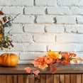 thumbnail image 5 of Autumn Pumpkin Bonsai Centerpiece - 16" Handcrafted Wood Base Fall Decor for Thanksgiving Table, Halloween Porch & Farmhouse Mantel Displays, 5 of 6