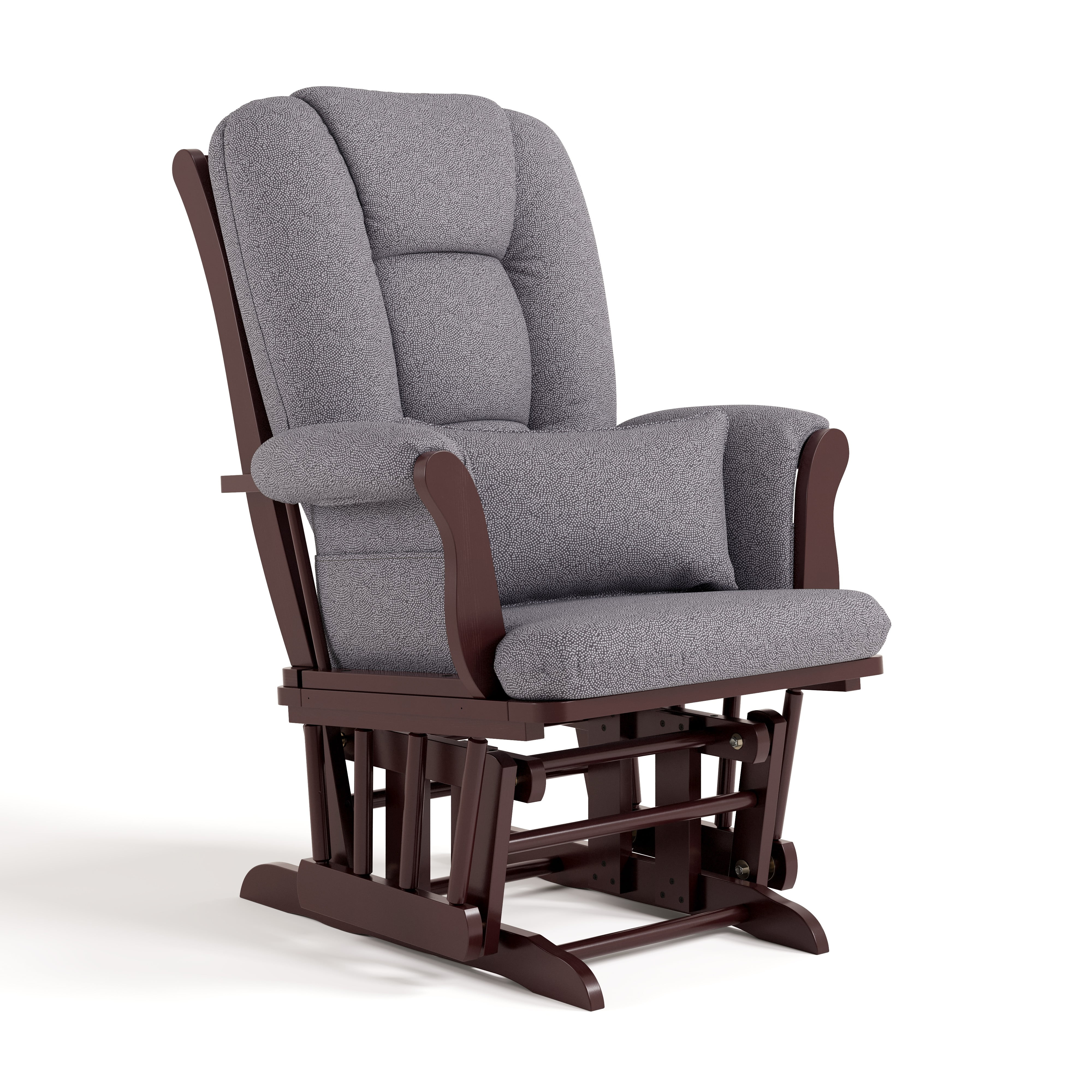Storkcraft Tuscany Infant Nursery Glider & Ottoman Espresso with Gray Swirl