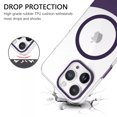 thumbnail image 2 of ELEHOLD for iPhone 16 Pro Magnetic Case,Compatible with Mag Safe Accessories, Not-Yellowing Hard Transparent Back Slim Shockproof Protective Case for iPhone 16 Pro,Purple, 2 of 8