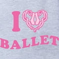 thumbnail image 2 of CafePress - I Love Ballet Heart - Cute Infant Baby Football Bodysuit, 2 of 3