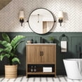 thumbnail image 4 of Elegant Kitchen and Bath Ira 30 inch Single Bathroom Vanity in Walnut Brown, 4 of 10