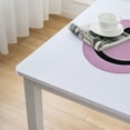 thumbnail image 4 of WERPE Tablecloth Square Table Cover Retro Happy Face Checkered Pattern Smile Face Trendy white, 4 of 7