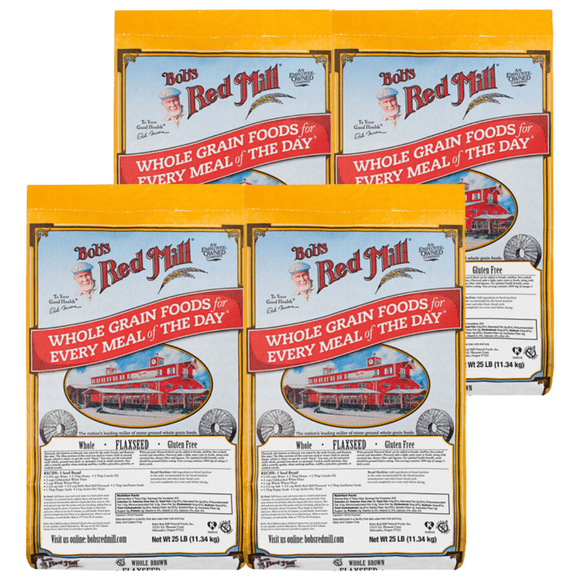 Bob's Red Graines de Lin Brun Sans Gluten en Vrac Service Alimentaire 25 Lb/11.33 kgs