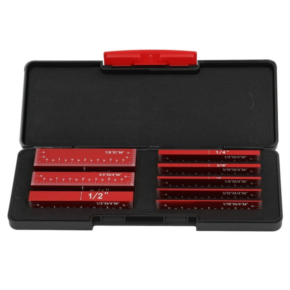 FYBTO 8Pcs Red Setup Block Gauge Set Set High Accuracy Clear Scale Height Gauge for Woodworking-090502