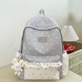 thumbnail image 4 of WAYUTE Kids Backpack Lace Trim Star Print School Backpacks for Teen Girls Lightweight Side Water Bottle Pocket Bookbag Casual School Activities, 4 of 4