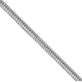 thumbnail image 2 of 14K Solid White Gold 1mm Octagonal Cubetto Omega Snake Chain Herringbone Necklace, 2 of 4