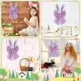 thumbnail image 5 of Beautynvta Easter Bunny Ear Bow Ornament, Purple Rabbit Easter Bow Hanging Decor for Wreath Door Wall Spring Easter Home Decor, 15.7x7.9 Inch, 5 of 6