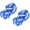 Blue-White, variant on Silk Knot Cufflinks, Elastic Fabric Shirt Twist Dress Accessories Cuff Link for Men, Women, Business, Gift, Wedding