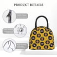 thumbnail image 4 of Yiaed Retro Vinyl Records Print Lunch Bag Adult Insulated Lunch Box, Leakproof Cooler Food Lunch Containers Reusable High Capacity Lunch Tote Bags-One Size, 4 of 6