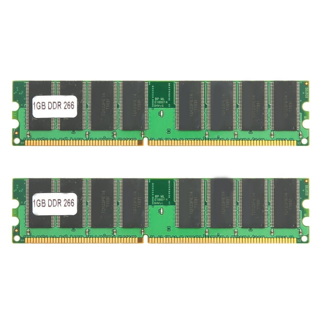 Módulo de memoria de escritorio de 2 piezas, totalmente compatible, doble cara, 16 granos, DDR, 1 GB, 226 MHz, PC2100