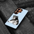 thumbnail image 4 of WIRESTER Shockproof Soft Rubber Cover Case for Samsung Galaxy S26 Ultra 6.9" 2026, Schnauzer Dog Butt Looking Back On Light Blue Background, 4 of 5