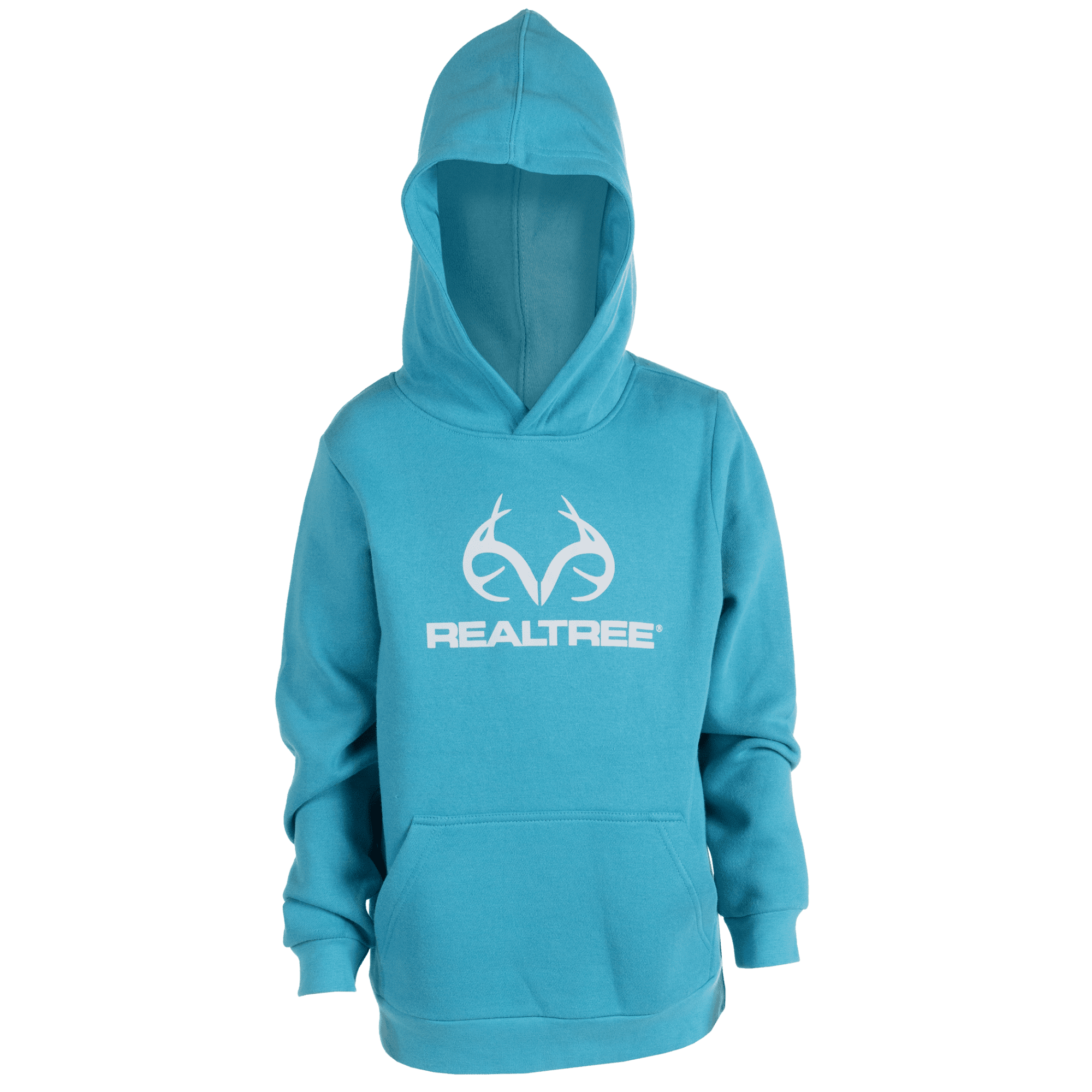 Realtree Kids Unisex Youth Pullover Hoodie Cotton Blend - Large Blue