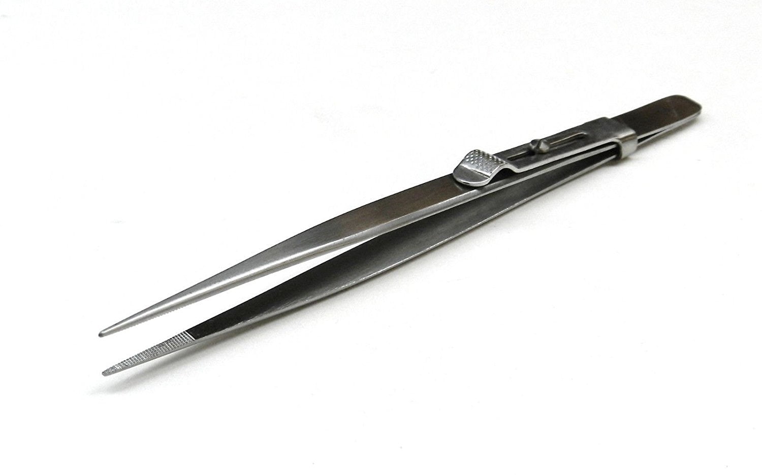 TWEEZERS GEM STONE DIAMOND TWEEZER SLIDE LOCKING MEDIUM TIP STAINLESS