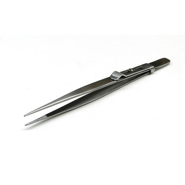TWEEZERS GEM STONE DIAMOND TWEEZER SLIDE LOCKING MEDIUM TIP STAINLESS