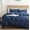 Navy Blue, variant on Virtu Comforter Sets, Chevron Duvet Cover Set With Insert and Pillow Shams, 4-Pc All Season Bedding Comforter Set, Queen White