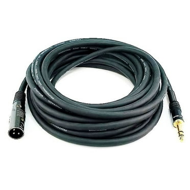 Monoprice XLR Male to 1/4in TRS Male Cable - 25 Feet | 16AWG, Gold Plated - Premier Series