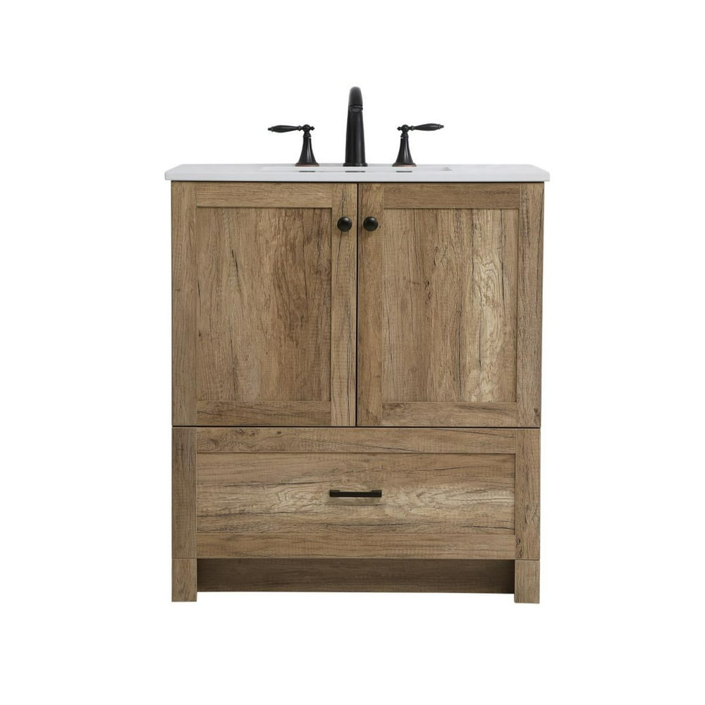 30 inch Single Bathroom Vanity in Natural oak