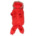 thumbnail image 1 of Abrigo con capucha para perros Espesar algodón acolchado Protección de invierno Chaqueta cálida para perros con bolsillos para perros grandes Rojo 3XL, 1 of 5