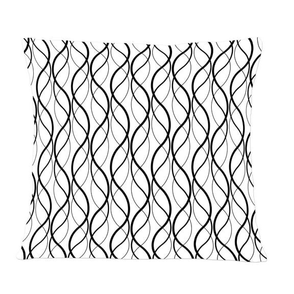 Designart Retro Geometrical Abstract Minimal Pattern X' Mid-Century Modern Throw Pillow - 12x20